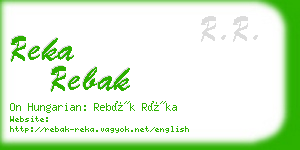 reka rebak business card